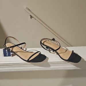 Black Strappy Slingback Heels